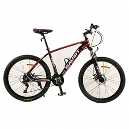 GQQ Bike GQQ Road Bicycle 26 inch Wheel Road Bike, Bicycle Dual Disc Brake Dual Suspension Mountain Bike, Black Red, 27 Speed