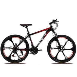 GQQ Mountain Bike GQQ Road Bicycle Unisex Mountain Bikes, 24 inch Wheel City Road Bicycle Cycling Mens MTB Variable Speed, Black Red, 27 Speed