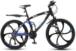GQQ Mountain Bike GQQ Variable Speed Bicycle, Adult Men 26 inch Mountain Bike, Students Double Disc Brake Town Bicycle, Highcarbon Steel Snow Bikes, Magnesium Alloy, C, 21 Speed, B