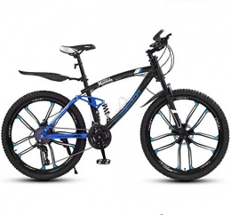 GQQ Mountain Bike GQQ Variable Speed Bicycle, Adult Soft Tail Mountain Bike, Highcarbon Steel Snow Bikes, Students Double Disc Brake City Bicycle, 24 inch Magnesium Alloy, C, 30 Speed, B