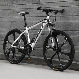 Great Mountain Bike GREAT 21 / 24 / 27 Speed Mountain Bike, Student Bicycle Outdoors Sport Road Bikes 26 Inch Mountain Bike Full Suspension Bicycle Dual Disc Brake MTB(Size:21 speed, Color:White)