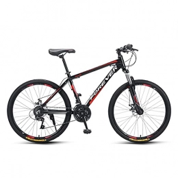 Great Mountain Bike GREAT 26” 24 Speed Mountain Bike, student Bicycle Carbon Steel Frame Full Suspension Mountain Bike Dual Disc Brakes Outdoor Sports Road Bikes(Size:24 speed, Color:Black)