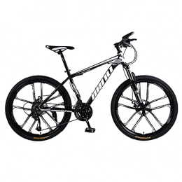 Great Mountain Bike GREAT 26-Inch Mountain Bicycle, Mens Bikes High-carbon Steel Frame Outdoor Sports Commuter Bike Double Disc Brake Road Bike, Load Up To 120kg(Size:21 speed, Color:White)