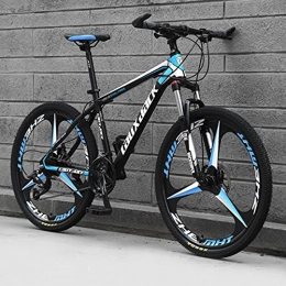 Great Mountain Bike GREAT 26 Inch Mountain Bike, 21 / 24 / 27 Speed Adult Student Outdoors Sport Cycling Road Bikes Exercise Bikes, Double Disc Brake(Size:24 speed, Color:Blue)