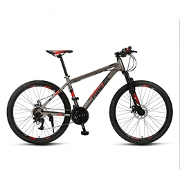 Great Bike GREAT 26 Inch Mountain Bike, 24 Speed Bicycle Aluminum Alloy Frame Commuter Bike Double Disc Brake Suspension Road Bikes For Adult Teen Students(Color:Gray)