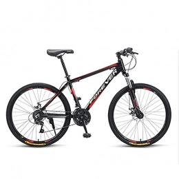 Great Mountain Bike GREAT 26-Inch Mountain Bike, 24 Speed Student Bicycle Saddle Height Adjustable Road Bikes Dual Mechanical Disc Brakes, High-carbon Steel Frame(Size:24 speed, Color:Black)