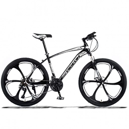 Great Mountain Bike GREAT 26 Inches 21 Speed Mountain Bikes, Student Bicycle Double Disc Brake 6 Spokes Wheels Road Bike High-carbon Steel Frame Comfortable Soft Cushion(Color:D)