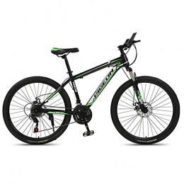 Great Bike GREAT 26” Mens Mountain Bike, 21Speed Bicycle High Carbon Steel Frame Commuter Bike Double Disc Brake Road Bike For Teenager Student Bicycle(Color:Green)