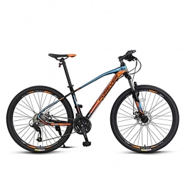 Great Bike GREAT 27 Speed Mountain Bike, 27.5 Inch Wheels Mens Bicycle Double Disc Brake Full Suspension Road Bike Aluminum Alloy Frame （Saddle Height Adjustable）(Color:Orange)