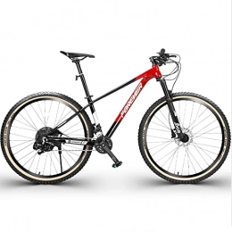 Great Mountain Bike GREAT 29-Inch Mountain Bike, 24 Speed Front And Rear Double Shock Abso Lightweight Oil Disc Brake Bicycle With Front Bag And Water Bottle Holder(Size:24 speed, Color:Red)