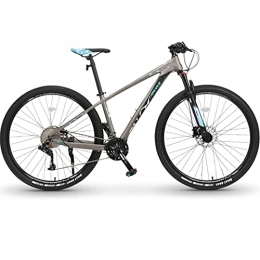 Great Bike GREAT Adult Mountain Bike, 26 / 29-Inch Wheels Mens / Womens 17-Inch Alloy Frame Student Bicycle 33 Speed Full Suspension Bike Comfortable Cushion Road Bikes(Size:33 speed, Color:Gray 29 inches)