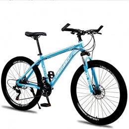 Great Mountain Bike GREAT Adult Mountain Bike, 26-Inch Wheels Alloy Frame Non-slip Wear-resistant Tire Double Disc Brake Bicycle Suitable For 160-185cm Men And Women(Size:24 speed, Color:Blue)
