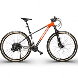 Great Mountain Bike GREAT Mountain Bike 29 Inches 21 Speed Spoke Wheels Dual Disc Brake Aluminum Frame MTB Bicycle With Water Bottle Holder Comfortable Saddle(Size:24 speed, Color:Orange)