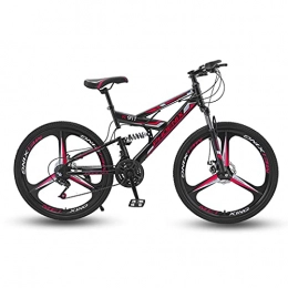 Great Mountain Bike GREAT Mountain Bike Bicycle, Youth Bicycle 26 Inches 21 Speed Road Bikes Double Disc Brake Men's And Women's Commuter Bike, Suitable For Height 165~180cm(Color:Red)