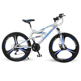 Great Bike GREAT Mountain Bike Bicycle, Youth Bicycle 26 Inches 21 Speed Road Bikes Double Disc Brake Men's And Women's Commuter Bike, Suitable For Height 165~180cm(Color:White)