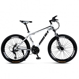 Great Bike GREAT Mountain Bike, Shock-absorbing Bicycle 26" Wheel 21 / 24 / 27 Speed High-carbon Steel Road Bikes, Easily Deal With Various Road Conditions(Size:21 speed, Color:White)