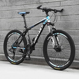 Great Bike GREAT Outdoor Mountain Bike, 21 / 24 / 27 Speed Bicycle 26-inch Men's Mountain Bike High-carbon Steel Double Disc Brake Student Bicycle(Size:21 speed, Color:Blue)