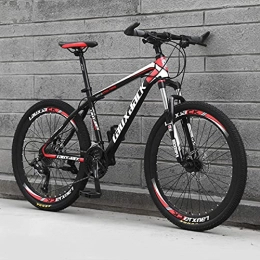 Great Bike GREAT Outdoor Mountain Bike, 21 / 24 / 27 Speed Bicycle 26-inch Men's Mountain Bike High-carbon Steel Double Disc Brake Student Bicycle(Size:21 speed, Color:Red)