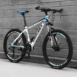 Great Mountain Bike GREAT Outdoor Mountain Bike, 21 / 24 / 27 Speed Bicycle 26-inch Men's Mountain Bike High-carbon Steel Double Disc Brake Student Bicycle(Size:21 speed, Color:White)