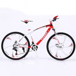 Great Mountain Bike GREAT Outdoor Mountain Bike, Variable Speed Bicycle 26 Inch Wheels Student Bicycle Double Disc Brake Carbon Steel Bike Suitable For People Of 160-185CM(Size:21 speed, Color:Red)