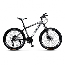 GUHUIHE Bike GUHUIHE 24" / 26" Mountain Bike for Adult, High-Carbon Steel Frame Adult Variable Speed Bicycle ，Dual Disc Brake Hardtail (Color : Red, Size : 24 inch)