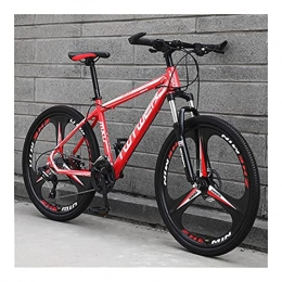 GUHUIHE Mountain Bike GUHUIHE Bicycle Adult Mountain Off Road Speed Road Sports Car Male and Female Students Lightweight Racing Youth Shock Absorber Bike (Color : Red and white, Size : 24 speed)
