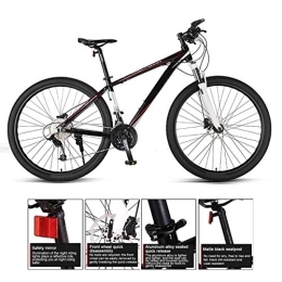 GUOHAPPY Mountain Bike GUOHAPPY 29-Inch Mountain Bike, 33-Speed Shock Absorber, Bicycle with High-Strength Aluminum Alloy Frame, Lockable Front Fork And Dual Hydraulic Disc Brakes, Load-Bearing 330Lbs, Black red