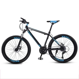 GUOHAPPY Mountain Bike GUOHAPPY Mountain Bike, 24 Inch Bike with High-Strength Carbon Steel Frame, Bike with Dual Disc Brakes And 21 / 24 / 27 Variable Speed Shock Absorbers, black blue, 21