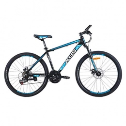 GXQZCL-1 Mountain Bike GXQZCL-1 26inch Mountain Bike, Aluminium Alloy Frame Bicycles, Double Disc Brake and Front Suspension, 21 Speed MTB Bike (Color : Black+blue)
