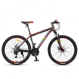 GXQZCL-1 Bike GXQZCL-1 26inch Mountain Bike, Aluminium Alloy Frame Bicycles, Double Disc Brake and Front Suspension, 26inch Spoke Wheel, 21 Speed MTB Bike (Color : Black)