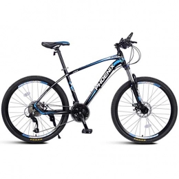 GXQZCL-1 Mountain Bike GXQZCL-1 26inch Mountain Bike, Aluminium Alloy Hard-tail Bicycles, Double Disc Brake and Locking Front Suspension, 27 Speed, 17" Frame MTB Bike (Color : Black+Blue)
