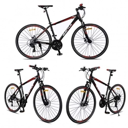 GXQZCL-1 Bike GXQZCL-1 26inch Mountain Bike, Aluminium Alloy Mountain Bicycles, Double Disc Brake and Lock Front Suspension, 27 Speed MTB Bike (Color : Black+Red)