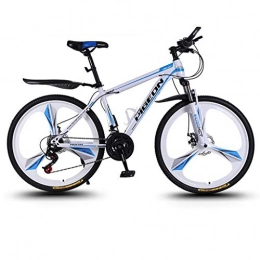 GXQZCL-1 Mountain Bike GXQZCL-1 26inch Mountain Bike, Hardtail Carbon Steel Frame Bicycle, Dual Disc Brake and Front Suspension, Mag Wheels, 24 Speed MTB Bike (Color : White)