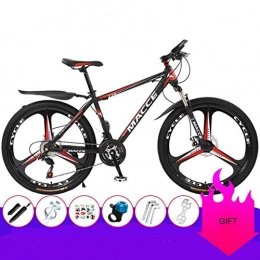 GXQZCL-1 Mountain Bike GXQZCL-1 Mountain Bike, 26inch Hardtail Mountain Bicycle, Dual Disc Brake and Front Suspension, 21 Speed, 24 Speed, 27 Speed MTB Bike (Color : Black+Red, Size : 27 Speed)