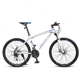 GXQZCL-1 Mountain Bike GXQZCL-1 Mountain Bike, 26inch Spoke Wheel, Carbon Steel Frame Hardtail Bicycles, Double Disc Brake and Front Fork MTB Bike (Color : White, Size : 27-speed)