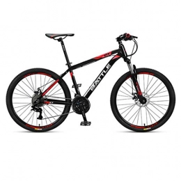 GXQZCL-1 Mountain Bike GXQZCL-1 Mountain Bike, Aluminium Alloy Frame Hard-tail Bicycles, Dual Disc Brake and Front Suspension, 26inch Spoke Wheel, 27 Speed MTB Bike (Color : A)