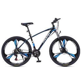 GXQZCL-1 Mountain Bike GXQZCL-1 Mountain Bike / Bicycles, Carbon Steel Frame, Dual Disc Brake and Front Suspension and, 26inch / 27inch Spoke Wheels, 24 Speed MTB Bike (Color : Black+Blue, Size : 27.5inch)