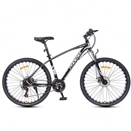 GXQZCL-1 Bike GXQZCL-1 Mountain Bike / Bicycles, Carbon Steel Frame, Dual Disc Brake and Front Suspension and, 26inch / 27inch Spoke Wheels, 24 Speed MTB Bike (Color : Silver, Size : 26inch)