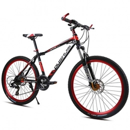 GXQZCL-1 Bike GXQZCL-1 Mountain Bike / Bicycles, Carbon Steel Frame Hard-tail Bike, Front Suspension and Dual Disc Brake, 26inch Mag Wheels MTB Bike (Color : Red, Size : 24-speed)