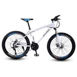 GXQZCL-1 Mountain Bike GXQZCL-1 Mountain Bike / Bicycles, Front Suspension and Dual Disc Brake, Carbon Steel Frame, 26inch Spoke Wheels MTB Bike (Color : White, Size : 24 Speed)