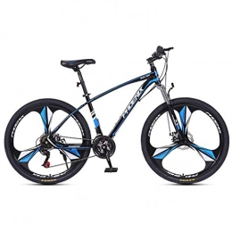 GXQZCL-1 Bike GXQZCL-1 Mountain Bike, Carbon Steel Frame Hardtail Bicycles, Dual Disc Brake and Front Suspension, 26inch, 27.5inch Wheel MTB Bike (Color : Black+Blue, Size : 26inch)