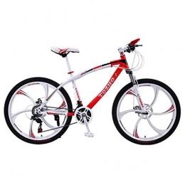 GXQZCL-1 Mountain Bike GXQZCL-1 Mountain Bike, Carbon Steel Frame Hardtail Mountain Bicycles, 26inch Mag Wheel, Dual Disc Brake and Front Suspension MTB Bike (Color : Red, Size : 21 Speed)