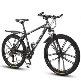GXQZCL-1 Mountain Bike GXQZCL-1 Mountain Bike, Hardtail Bicycle, Dual Disc Brake and Front Suspension, 26inch Wheels MTB Bike (Color : Black, Size : 21-speed)