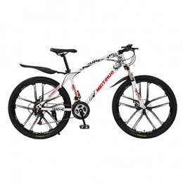 GXQZCL-1 Mountain Bike GXQZCL-1 Mountain Bike, Hardtail Mountain Bicycle, Dual Disc Brake and Front Suspension, 26inch Wheels MTB Bike (Color : White, Size : 27-speed)