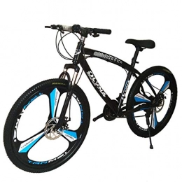 GZA High Carbon Steel Mountain Bike Integrated Wheel Disc Brake Bicycle Men and Women Adult Variable Speed Bicycle (Color : Black, Size : 30 files)