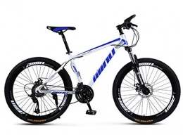 H-LML Mountain Bike H-LML Adult Mountain Bike 26-Inch / 24-Speed Single-Wheel Cross-Country Variable Speed Bicycle Male And Female Students Shock Absorption Bicycle, Blue