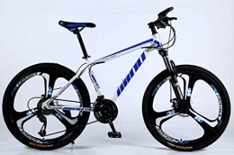 H-LML Bike H-LML Unisex Mountain Bike 26 Inch / 30 Speed Single Wheel Off-Road Variable Speed Bicycle Student Shock Absorption Bicycle, Blue