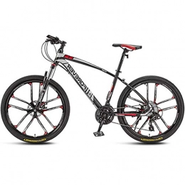 HAOYF Mountain Bike HAOYF 27.5 Inch Outroad Mountain Bike for Adults, Outdoor Riding Bicycle 21-30 Speed 10 Spoke Rims Double Disc Brakes Suspension Fork All Terrain MTB, Red, 27.5 Inch 21 Speed
