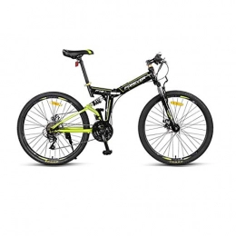 Haoyushangmao Bike Haoyushangmao Mountain Bike, Off-road Variable Speed Bicycle, Adult Folding Double Shock Absorption Soft Tail Racing, Student Bicycle, Double Disc Brake The latest style, simple design