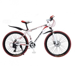 AUTOKS Mountain Bike Hardtail Mountain Bike Bicycle, PVC And All Aluminum Pedals, High Carbon Steel And Aluminum Alloy Frame, Double Disc Brake, 26 Inch Wheels